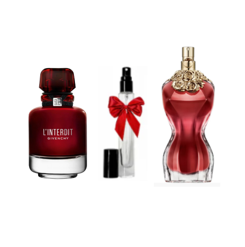PACK 10ML LA BELLE EDP + 10ML L'INTERDIT ROUGE + 10ML GRATUIT