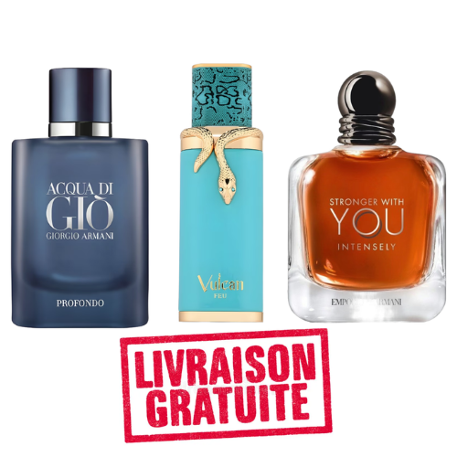 Pack 10ml Vulcan Feu + 10ml Acqua di Giò Profondo + 10ml You Intensely