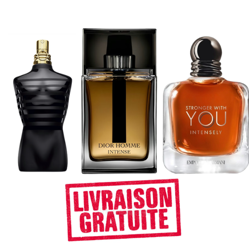 Pack 10ml le male parfum + 10ml dior homme intense + 10ml you intensely