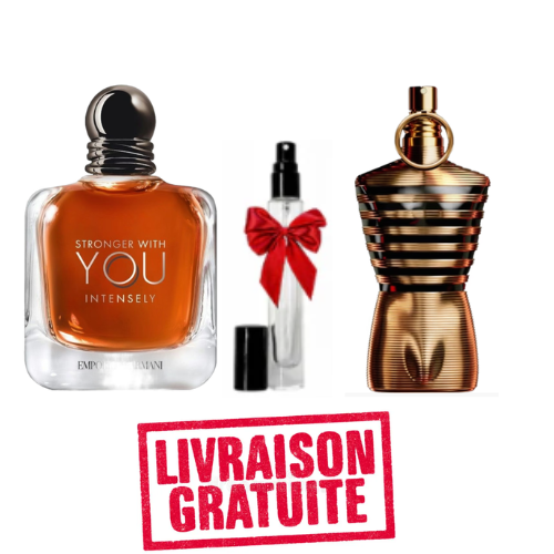 Pack 10ml le male elixir + 10ml stronger with you intensely + 10ml gratuit